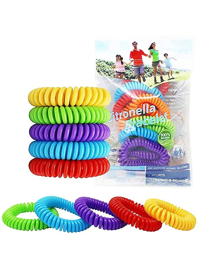 ChicAbode Mosquito repellent bracelet, 10-piece mosquito-proof bracelet strap, natural DEET-free waterproof wristband, can provide up to 250 hours of safe outdoor travel protection for adults and children - Image 1